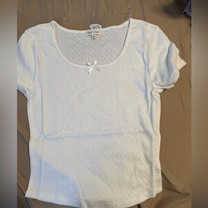 Mossimo Supply Co. Cream Fitted Embellished Blouse